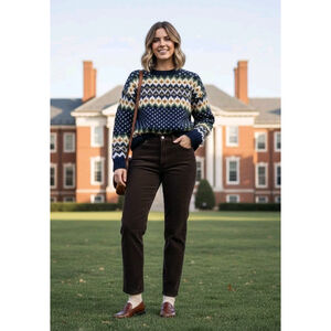 VTG Lauren Ralph Lauren Women's Dark Brown Corduroy Jeans Size 6 Straight Leg
